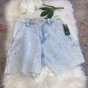 Wild Fable Super High Rise Utility Paint Splattered Bermuda ShortsSize 6